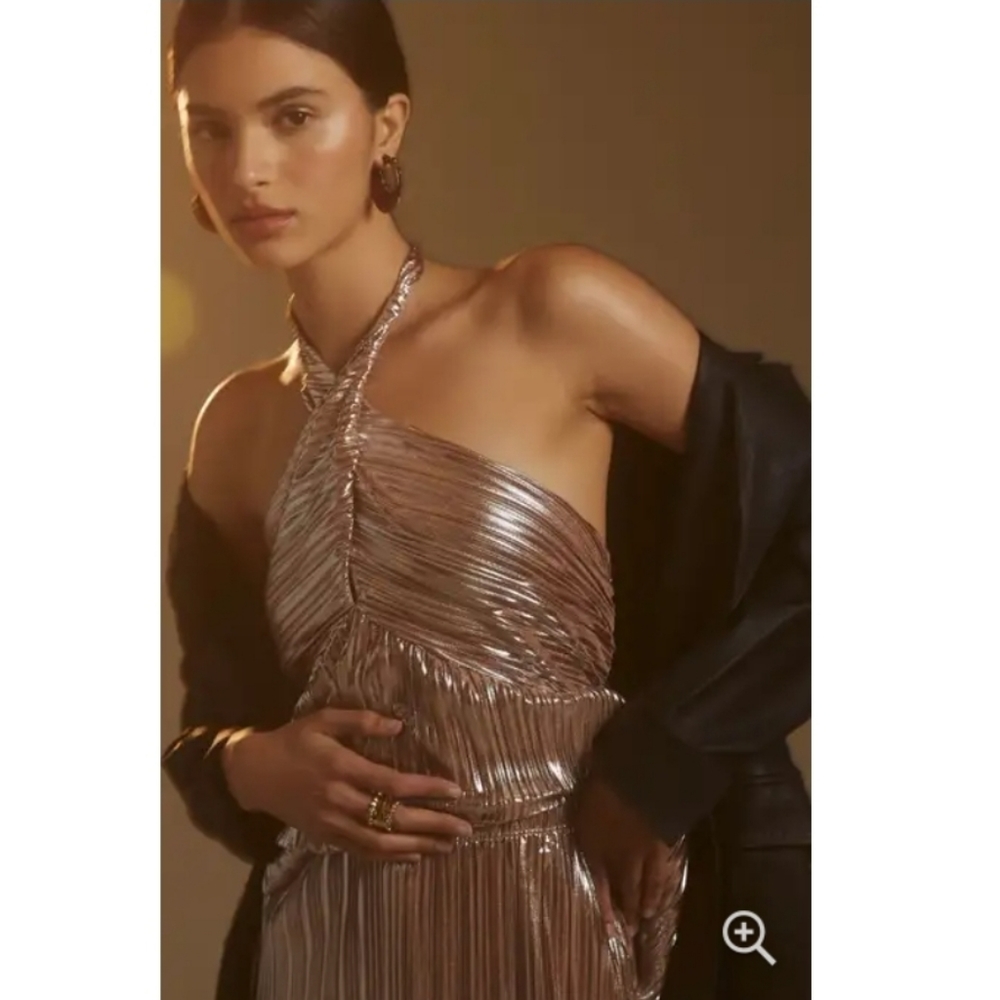 Anthropologie Shimmer V-neck Tank Top. - Picture 8 of 14